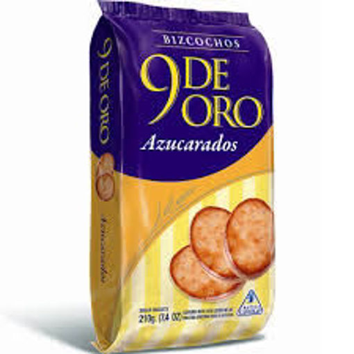 Imagen de GALLETAS 9 DE ORO AZUCARADAS 210 GR (28 UNI)