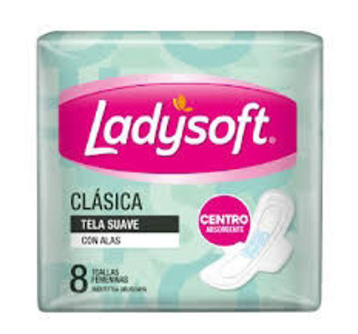 Imagen de TOALLAS FEMENINAS LADYSOFT CLASICAS X 8 UNI (36 UNI)