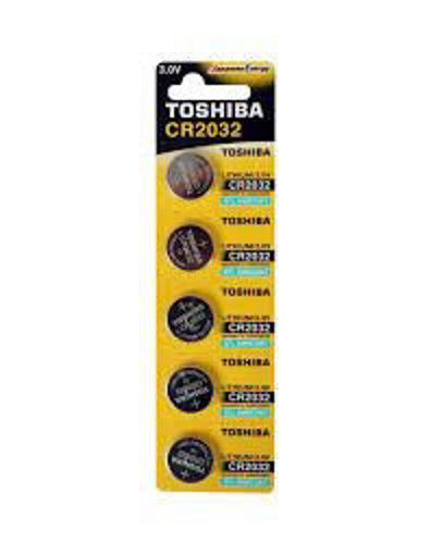 Imagen de PILAS BATERIAS TOSHIBA CR2032 3.0V 5 UNIDADES (20 UNI)