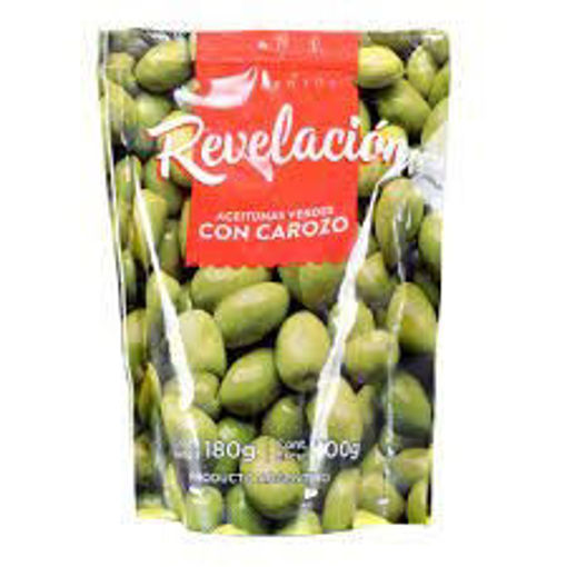 Imagen de ACEITUNAS REVELACION CON CAROZO 180 GR (12 UNI)