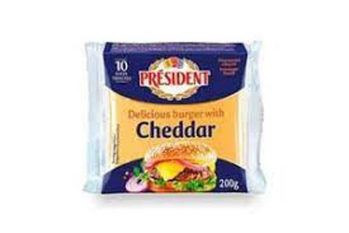 Imagen de QUESO CHEDDAR FETEADO PRESIDENT 200 GR (36 UNI)
