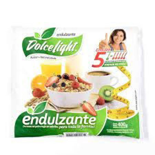 Imagen de ENDULZANTE AZUCAR + STEVIA DOLCELIGTH 400 GR (30 UNI)