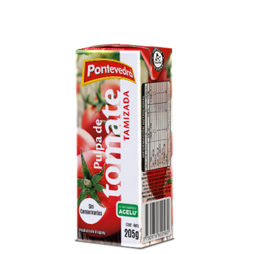 Imagen de PULPA DE TOMATE TAMIZADA PONTEVEDRA 205 GR (27 UNI)
