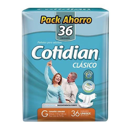 Imagen de PAÑALES ADULTO COTIDIAN G X 36 UNIDADES